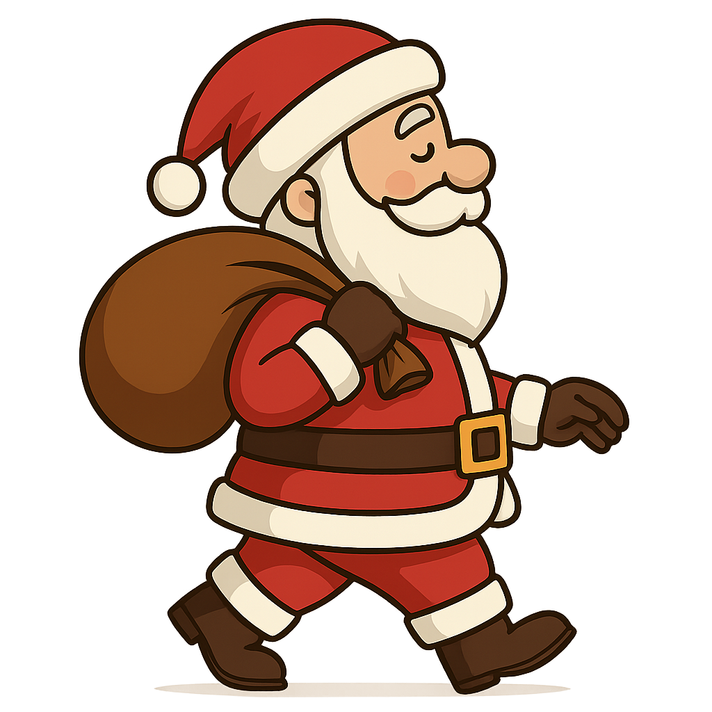Santa Walking