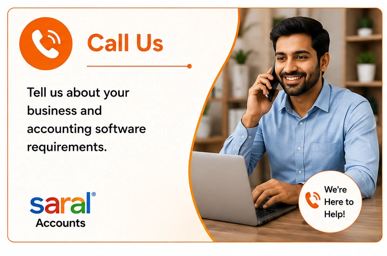 Call GK Services for Saral Accounts software
