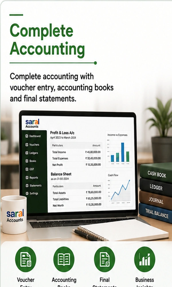Accounting voucher entry and books