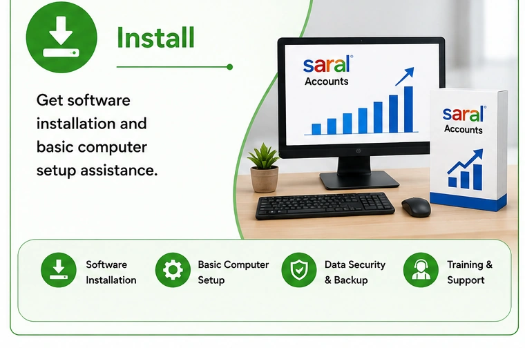 Saral Accounts software installation