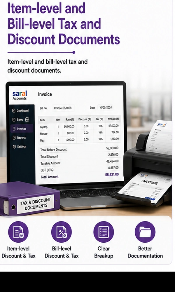 Item level and bill level tax discounts