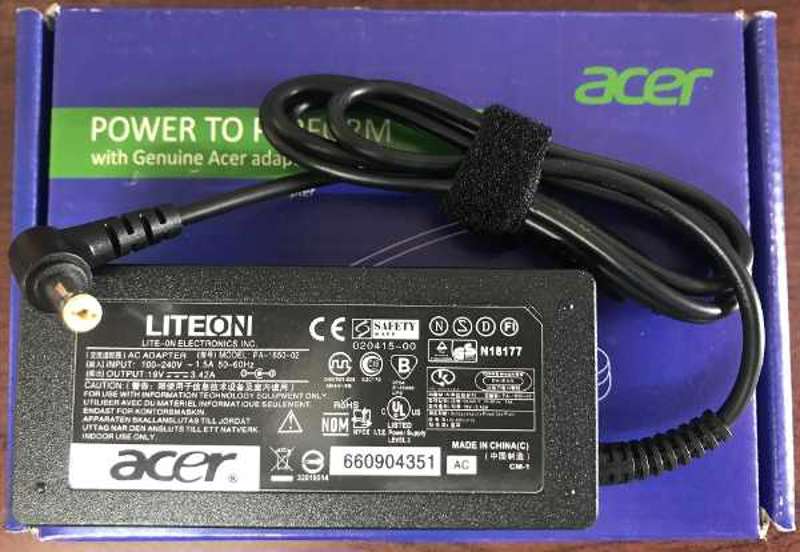 ACER YELLOW PIN  LAPTOP OEM ADAPTER 19V 3.42A 
