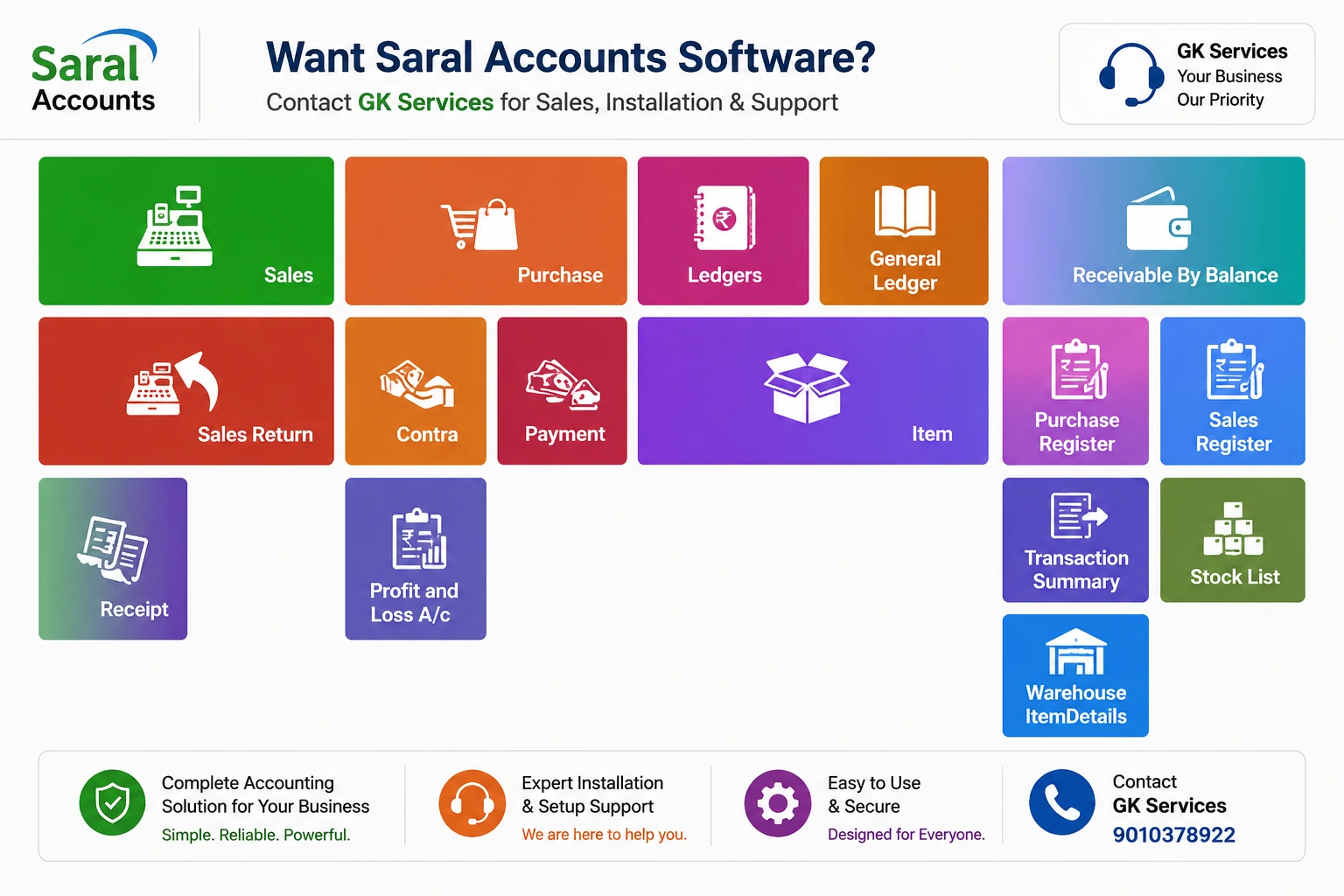 Saral Accounts software sales and accounting software