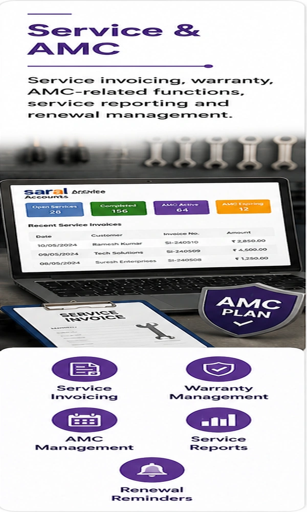 Service management and AMC software