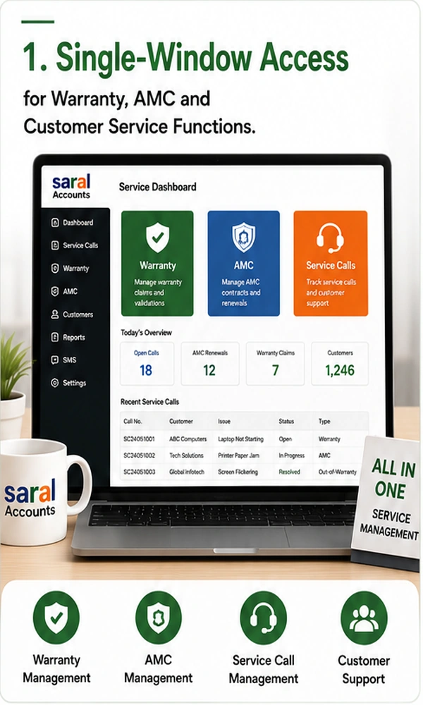 Warranty and AMC service management