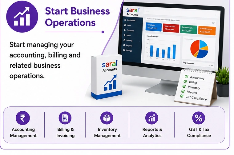 Business accounting software operation